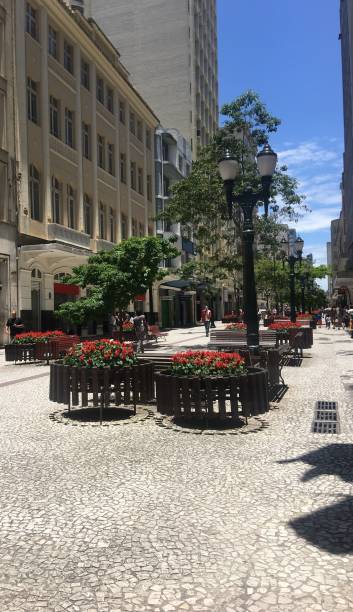 istock Street with flowers 1326309049