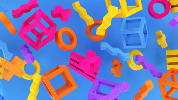 istock Background of Colored Geometric Shapes 1326311773