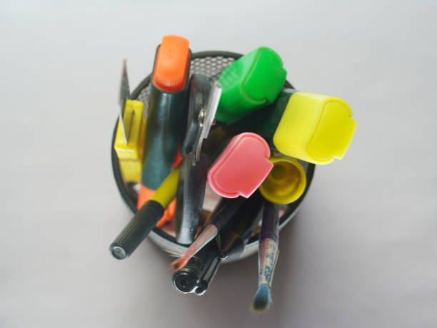 istock pen markers brushes etc in white background 1326318215