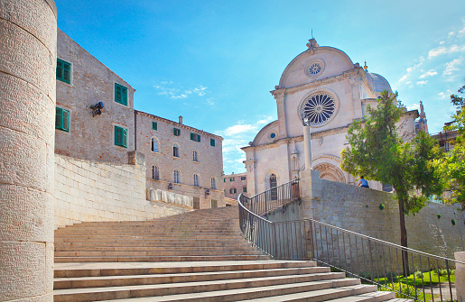 Staircase to The Cathedral of St. James in Šibenik (Katedrala svetog Jakova)