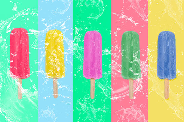istock Popslices of different flavors with colorful backgrounds. 1326319023