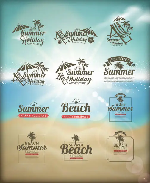 Vector illustration of beach invitation