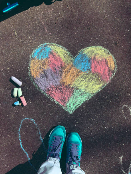 istock beautiful colored heart drawn with crayons 1326322377