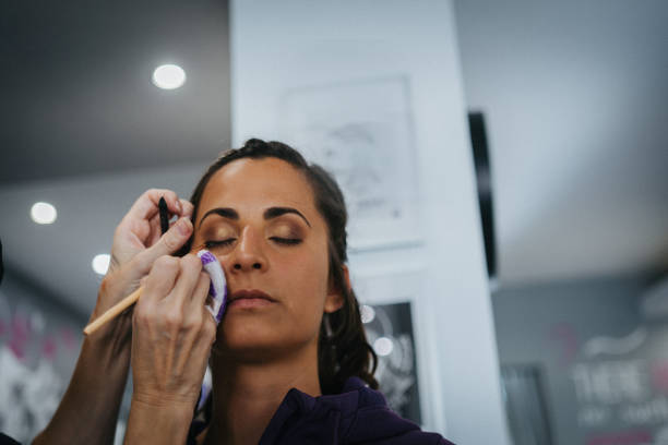istock Bride prepares for her wedding in hair salon 1326322378