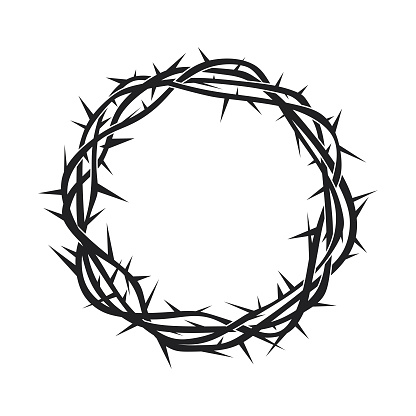 Christian illustration. The crown of thorns of Jesus Christ