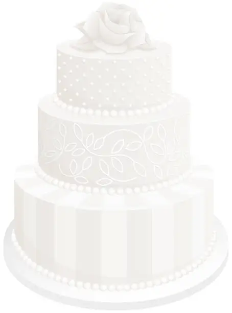 Vector illustration of Wedding Cake