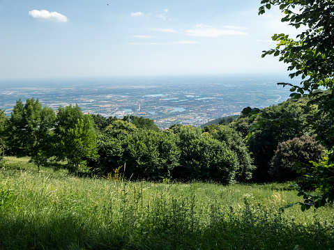 panorama of the city of Bresciaview from the mountain