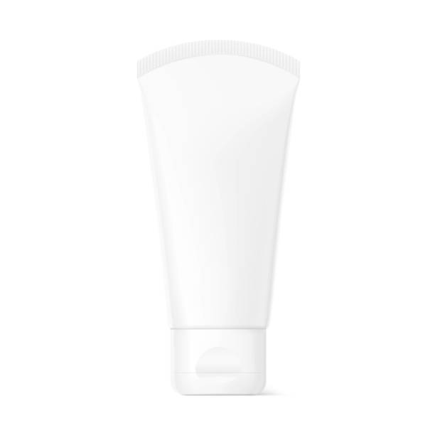 istock Blank plastic tube mockup for cosmetics with cap and round seal. 1326331628