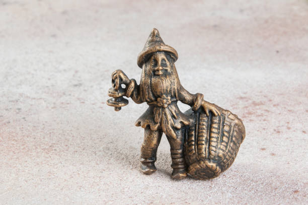 istock Old brass ashtray in form of old man 1326332980