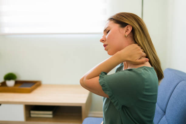 istock Tired woman needs a back massage 1326337431