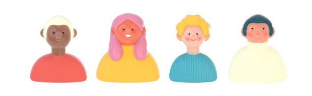 istock 3D Bright people portraits set 1326338776