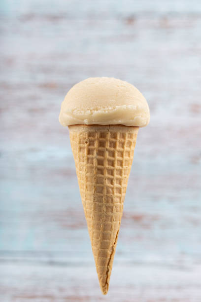 istock Tasty vanilla ice cream cone. 1326341573