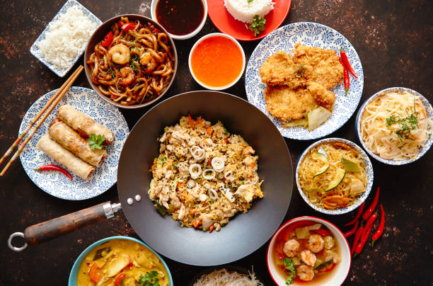 istock Chinese food set. Asian style food concept composition 1326348270