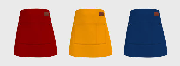 istock Blank waist aprons mockup in front view 1326350872