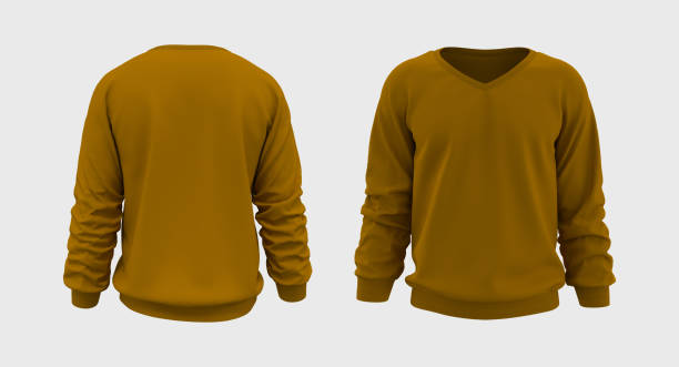 istock Blank sweatshirt mock up in front and back views 1326350873