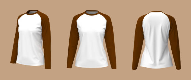 istock Long-sleeves raglan t-shirt mockup 1326351426