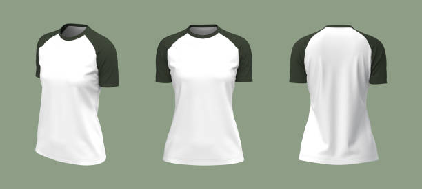 istock Short-sleeve raglan t-shirt mockup 1326351430