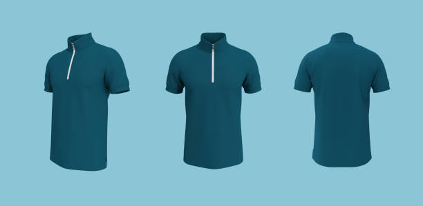 istock Blank tracktop shirt mockup, track front, side and back view 1326352212