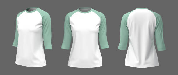 istock Half-sleeve raglan t-shirt mockup 1326352213