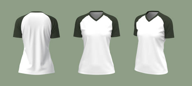istock Short-sleeve raglan t-shirt mockup 1326352218