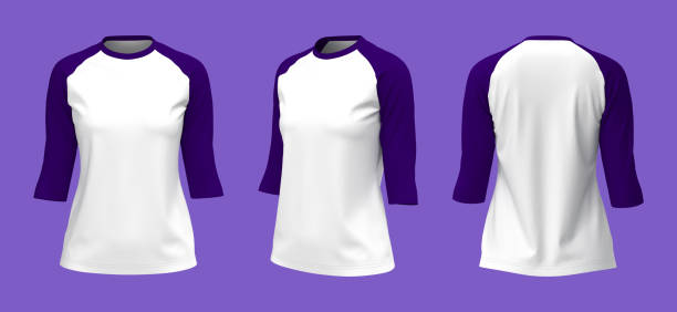 istock Half-sleeve raglan t-shirt mockup 1326352222