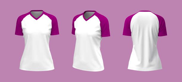 istock Short-sleeve raglan t-shirt mockup 1326352237