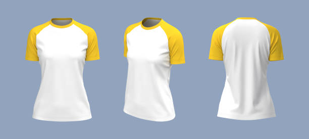 istock Short-sleeve raglan t-shirt mockup 1326352238