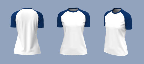 istock Short-sleeve raglan t-shirt mockup 1326352241