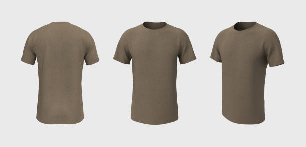 men's short-sleeve raglan t-shirt mockup in front, side and back views