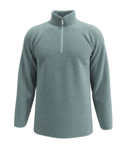istock Fleece tracksuit top jacket with half zip design 1326352372