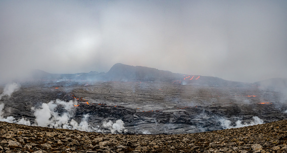 Hredavatn, Iceland: - Iceland-Grábrók is a 170 meter high cinder crater rising northeast of Hredavatn