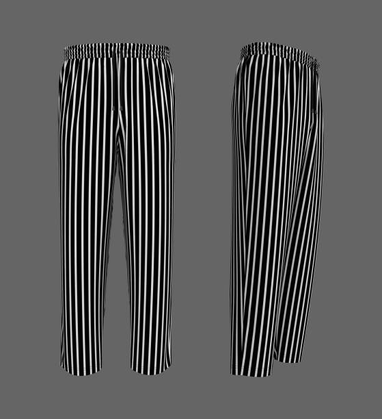 istock Blank pants mockup in front and side views. Sweatpants 1326353270