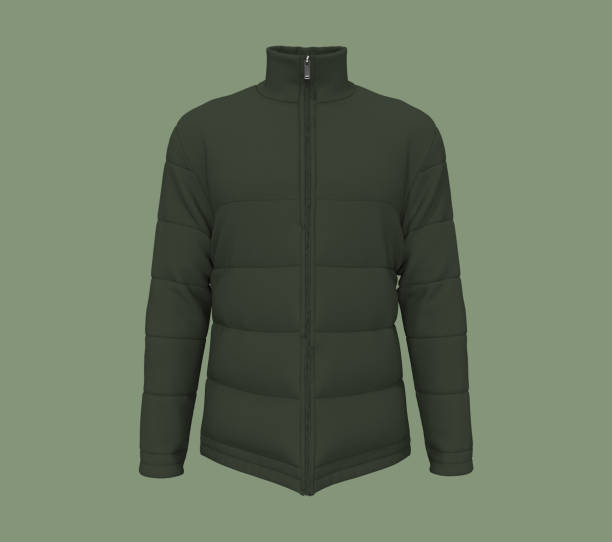 istock Men's warm sport puffer jacket isolated over white background 1326353995
