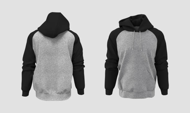 istock Blank hooded sweatshirt mockup for print, isolated on white background 1326354025