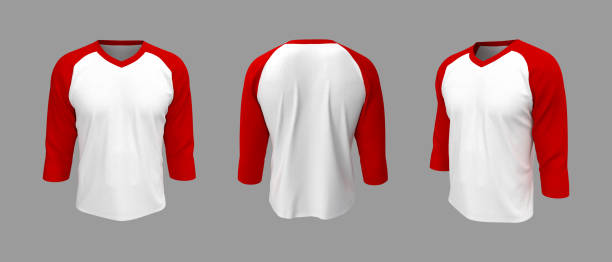 istock Long-sleeve raglan t-shirt mockup 1326354037