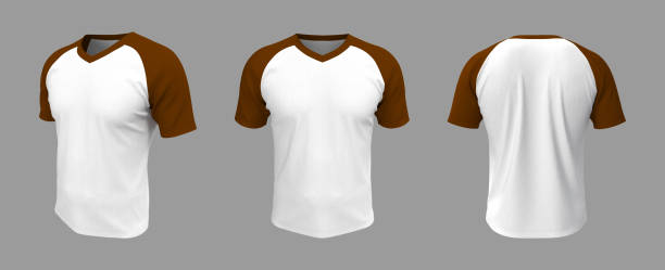 istock Short-sleeve raglan t-shirt mockup 1326354039