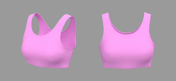 istock Women's sports bra mockup in front and side views 1326354116