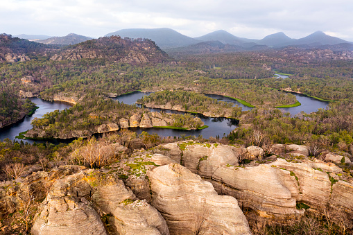 Aerial view of Ganguddy, Dunns Swamp, NSW Australia