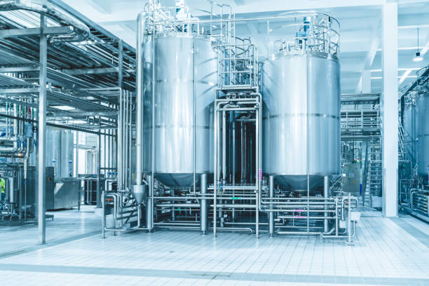 istock Equipment container in the factory 1326372796