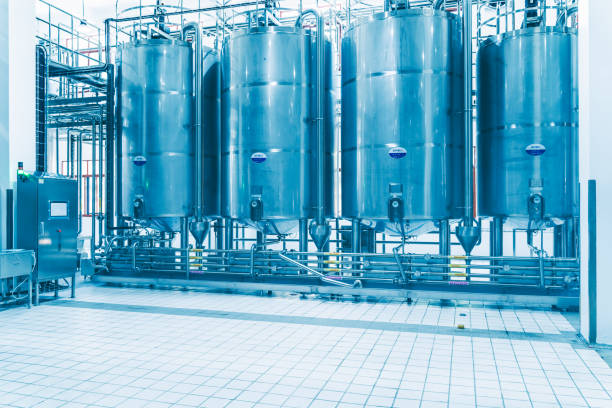 istock Equipment container in the factory 1326372801
