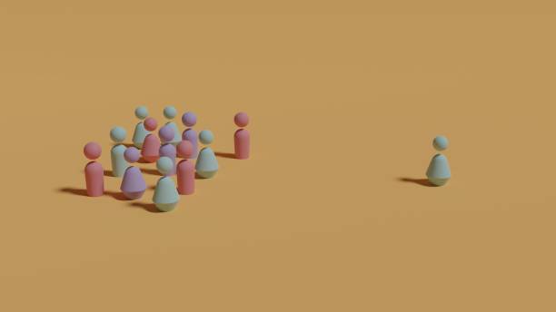 istock Group of Figures and One Alone 1326375619