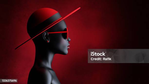Red Hat Stock Photo - Download Image Now - Fashion, Fashion Model, African Ethnicity