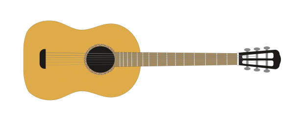 istock A graphic illustration of An acoustic guitar for use as an icon or logo 1326385598
