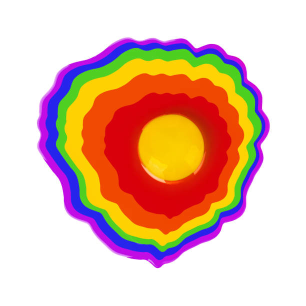 Egg LGBTQ community rainbow flag colors isolated on white, baby in LGBT pride people family, child of gay or lesbian couple, love sign, human identity symbol, gender diversity concept, fun food design huevo lgbtq comunidad arco iris bandera colores aislados en blanco, bebé en el orgullo lgbt personas familia, hijo de pareja gay o lesbiana, signo de amor, símbolo de identidad humana, concepto de diversidad de género, diseño de alimentos divertidos