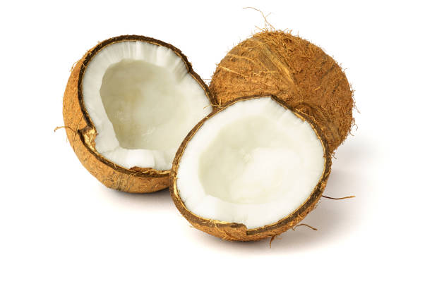 istock Coconut whole and two halves isolated on white 1326389539