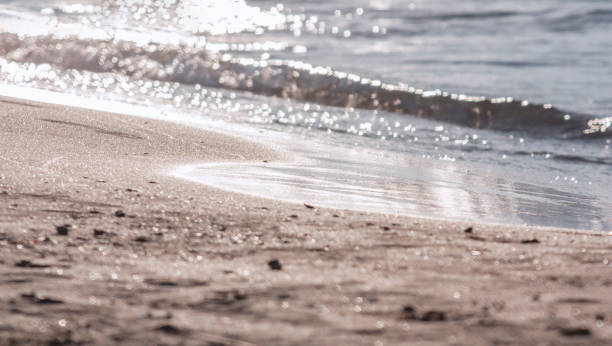 istock Water and sand in sunlight as a blurred background 1326389652