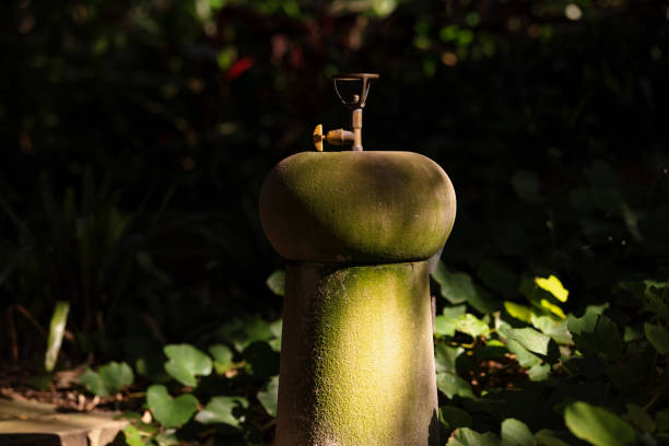 Drinking fountain in a garden.