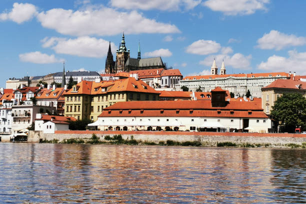 istock Prague castle from the Vltava river 1326392742