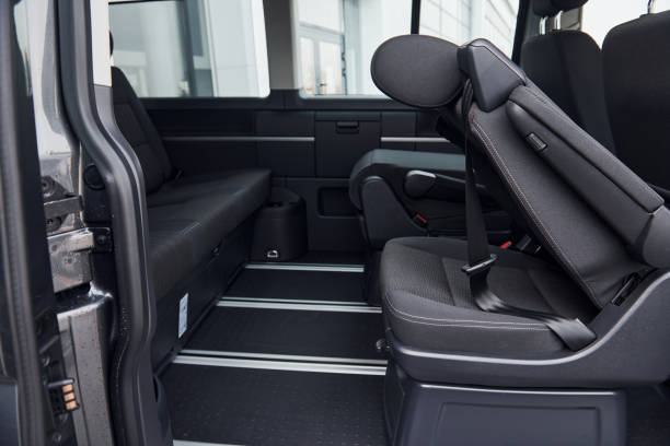 istock Side close up view of modern automobile interior with movable seat 1326411406