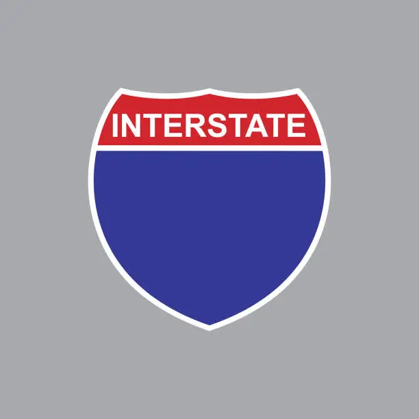 Vector illustration of Amerika interstate icon